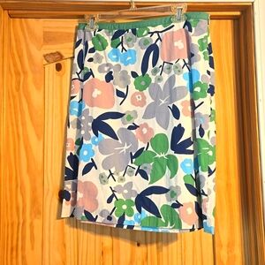 Boden floral print skirt 8R